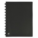 Protège-documents Oxford variozip memphis a4 60 vues / 30 pochettes amovibles couverture polypro noir
