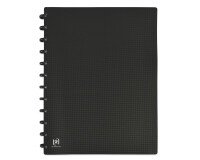 Protège-documents Oxford variozip memphis a4 60 vues / 30 pochettes amovibles couverture polypro noir