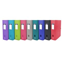 Boîte Oxford grande capacité osmose 24x32 dos 80mm avec bouton pression couverture polypro coloris assortis