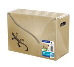 Bac de classement Oxford + 5 dossiers suspendus touareg a4 carte recyclée beige naturel