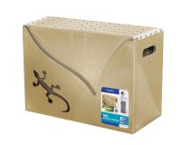 Bac de classement Oxford + 5 dossiers suspendus touareg a4 carte recyclée beige naturel