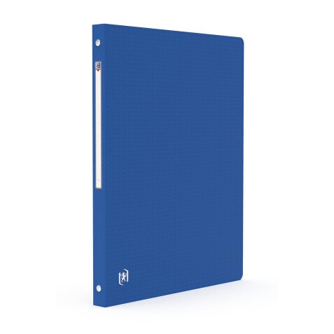 Classeur Oxford memphis a4 dos 20mm 4 anneaux ronds couverture polypro bleu