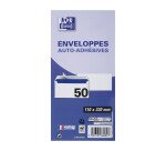 Lot 50 enveloppes Oxford 110x220  auto adhesive - blanc