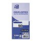 Lot 50 enveloppes Oxford 110x220  auto adhesive - blanc