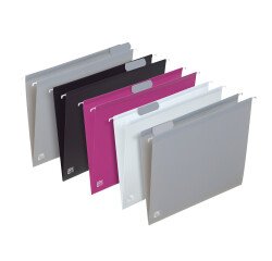 5 dossier suspendu polypro trendy tiroir fond v a4 assorti