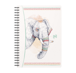 Cahier boho chic Oxford integrale 148x210 120pages ligne 7mm assorti
