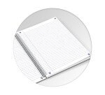 Cahier Oxford flowers b5 ligné 6mm margé 120 pages reliure spirale couverture carte rigide coloris assortis