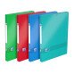 Boîte Oxford capacité standard color life 24x32cm dos 25mm avec élastique couverture carte pelliculée coloris assortis