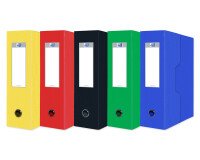 Boîte Oxford grande capacité eurofolio+ 24x32cm dos 90mm couverture carte coloris assortis