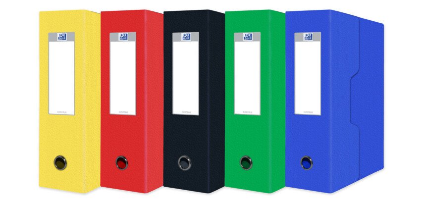 Boîte Oxford grande capacité Eurofolio+ 24x32cm dos 90mm couverture carte coloris assortis