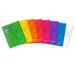 Cahier Oxford easybook 17x22cm grands carreaux seyès 48 pages agrafées couverture polypro coloris assortis