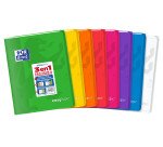 Cahier Oxford easybook 17x22cm grands carreaux seyès 48 pages agrafées couverture polypro coloris assortis