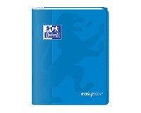 Cahier Oxford easybook 17x22cm grands carreaux seyès 96 pages agrafées couverture polypro bleu