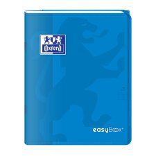 Cahier Oxford easybook 17x22cm grands carreaux seyès 96 pages agrafées couverture polypro bleu