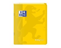 Cahier Oxford easybook 17x22cm grands carreaux seyès 96 pages agrafées couverture polypro jaune