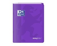 Cahier Oxford easybook 17x22cm grands carreaux seyès 96 pages agrafées couverture polypro violet