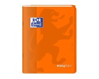 Cahier Oxford easybook 17x22cm grands carreaux seyès 96 pages agrafées couverture polypro orange