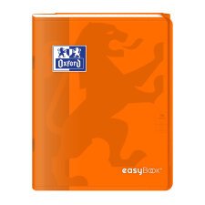 Cahier Oxford easybook 17x22cm grands carreaux seyès 96 pages agrafées couverture polypro orange