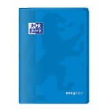 Cahier Oxford easybook a4 grands carreaux seyès 96 pages agrafées couverture polypro bleu