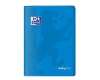Cahier Oxford easybook a4 grands carreaux seyès 96 pages agrafées couverture polypro bleu
