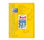 Cahier Oxford easybook a4 grands carreaux seyès 96 pages agrafées couverture polypro jaune