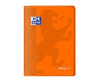 Cahier Oxford easybook a4 grands carreaux seyès 96 pages agrafées couverture polypro orange