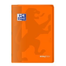 Cahier Oxford easybook a4 grands carreaux seyès 96 pages agrafées couverture polypro orange