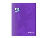 Cahier Oxford easybook a4 grands carreaux seyès 96 pages agrafées couverture polypro violet