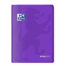 Cahier Oxford easybook a4 grands carreaux seyès 96 pages agrafées couverture polypro violet