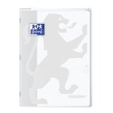 Cahier Oxford easybook a4 grands carreaux seyès 96 pages agrafées couverture polypro incolore