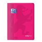 Cahier Oxford easybook a4 grands carreaux seyès 96 pages agrafées couverture polypro rose