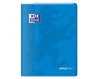 Cahier Oxford easybook 24x32cm grands carreaux seyès 96 pages agrafées couverture polypro bleu