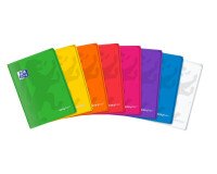 Cahier Oxford easybook a4 petits carreaux 5mm margés 96 pages agrafées couverture polypro coloris assortis