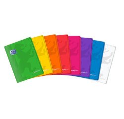 Cahier Oxford Easybook A4 petits carreaux 5mm margés 96 pages agrafées couverture polypro coloris assortis