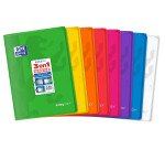 Cahier Oxford Easybook A4 petits carreaux 5mm margés 96 pages agrafées couverture polypro coloris assortis