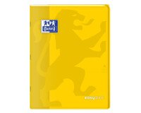 Cahier Oxford easybook 24x32cm grands carreaux seyès 96 pages agrafées couverture polypro jaune
