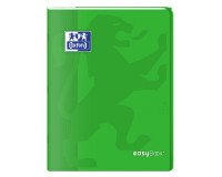 Cahier Oxford easybook 24x32cm grands carreaux seyès 96 pages agrafées couverture polypro vert