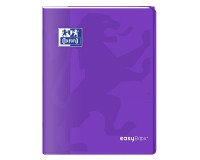 Cahier Oxford easybook 24x32cm grands carreaux seyès 96 pages agrafées couverture polypro violet