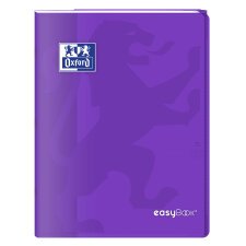 Cahier Oxford easybook 24x32cm grands carreaux seyès 96 pages agrafées couverture polypro violet