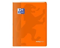 Cahier Oxford easybook 24x32cm grands carreaux seyès 96 pages agrafées couverture polypro orange