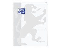 Cahier Oxford easybook 24x32cm grands carreaux seyès 96 pages agrafées couverture polypro incolore