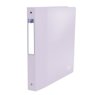 Classeur Oxford school life a4+ dos40 4anneaux rond polypro opaque pastel assorti