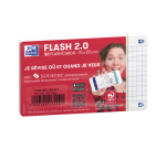 Fiches Bristol flash 2.0 Oxford 75x125mm 32 fiches s/film quadrillé 5/5 cadre blanc
