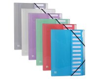 Trieur extensible Oxford hawaï a4 12 positions couverture polypro coloris assortis