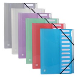 Trieur extensible Oxford hawaï a4 12 positions couverture polypro coloris assortis