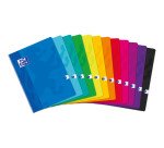 Cahier Oxford Color Life 24x32cm grands carreaux Seyès 48 pages agrafées couverture carte coloris assortis