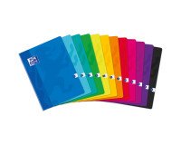 Cahier Oxford color life 24x32cm grands carreaux seyès 48 pages agrafées couverture carte coloris assortis