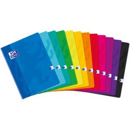 Cahier Oxford color life 24x32cm grands carreaux seyès 48 pages agrafées couverture carte coloris assortis