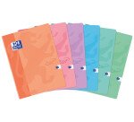 Cahier Oxford Touch' 24x32cm grands carreaux Seyès 96 pages agrafées couverture carte coloris assorti