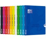 Cahier Oxford de travaux pratiques OpenFlex 24x32cm grands carreaux Seyès/uni blanc 80 pages agrafées couverture polypro coloris assortis